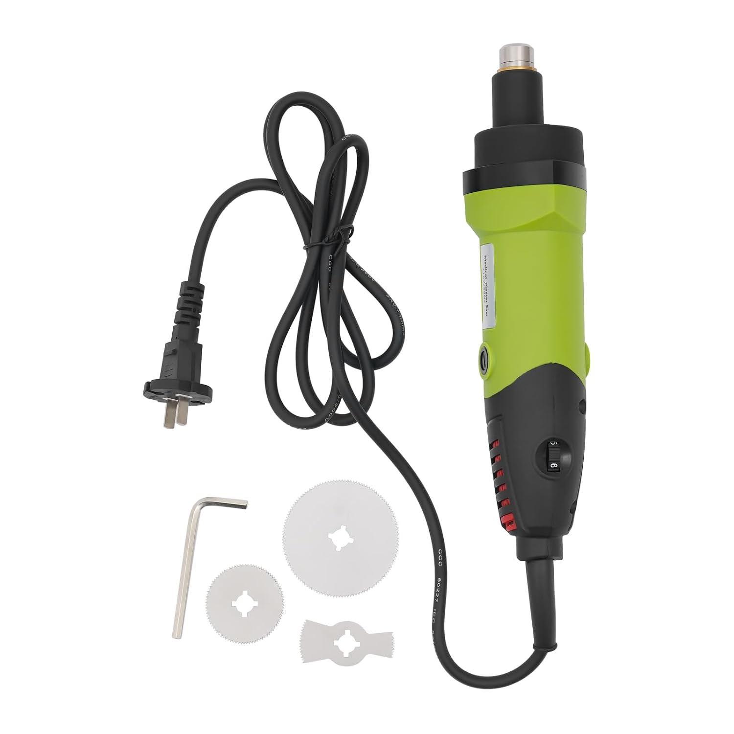 Electric Plaster Cutter with Dual Insulation, 12500 oscillations/min Cast Saw for Orthopedic Cast Removal, 6-Speed Electric Plaster Cutting Tool with 3 Blades & Storage Case, 125W