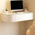 Hanging Vanity Table with Storage Drawers Floating Corner Dressing Desk Wooden Wall-Mounted Desk for Room Small Spaces Beautiful