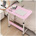 Extendable Rolling Mobility Table Over Bed,Overbed Table Wheels Bedside Desk C-Shaped Base Laptop Desk Home Office Mobile Lap Table, Mobile Laptop Computer Stand Bedside Table Port