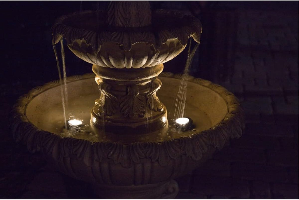 Kenroy Home Ibiza Classic Outdoor Floor Fountain, Sandstone, 45 Inch Height, 25.5 Inch Width, 25.5 Inch Depth