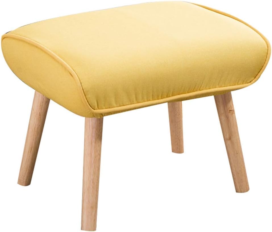 BTZHY Vanity Chair,Foot Stool Ottoman Fabric Stool Small Footstool Step Stool Change Shoes Foot Rest Solid Wood Home Decorative Living Room Balcony, 5 Colors