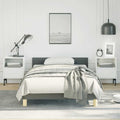 Twin XL Upholstered Bed Frame with Headboard Dark Grey 100% Polyester Fabric, Engineered Wood Structure for Durability and Easy Assembly, Modern Minimalist Design for Bedroom