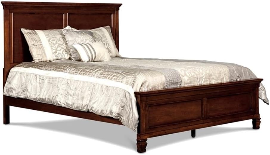 New Classic Tamarack 4-PC Wood King Bedroom Set with Nightstand in Brown Cherry