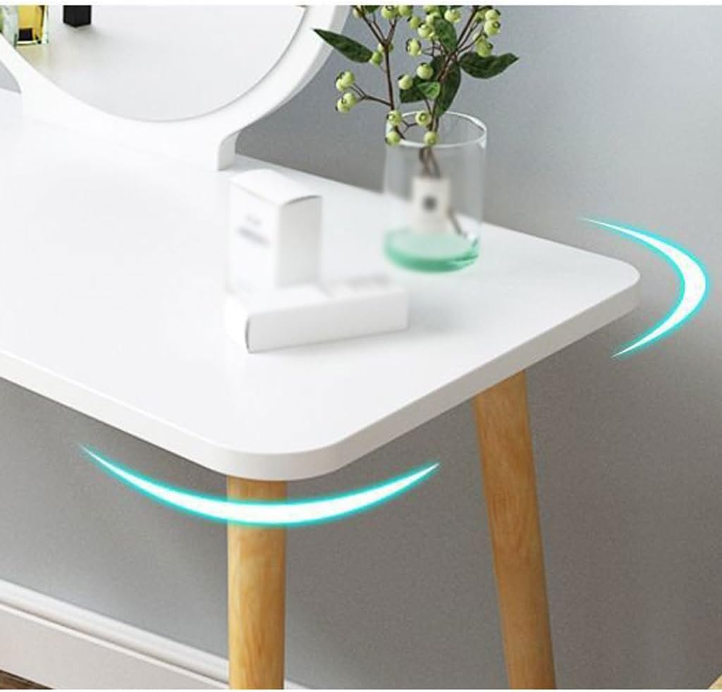 Vanity Mirror with Lights Simple Dressing Table with Makeup Mirror for Bedroom Mini Dressing Table Modern Small Apartment Desk Workbench Vanity Makeup Table Desk for Bedroom
