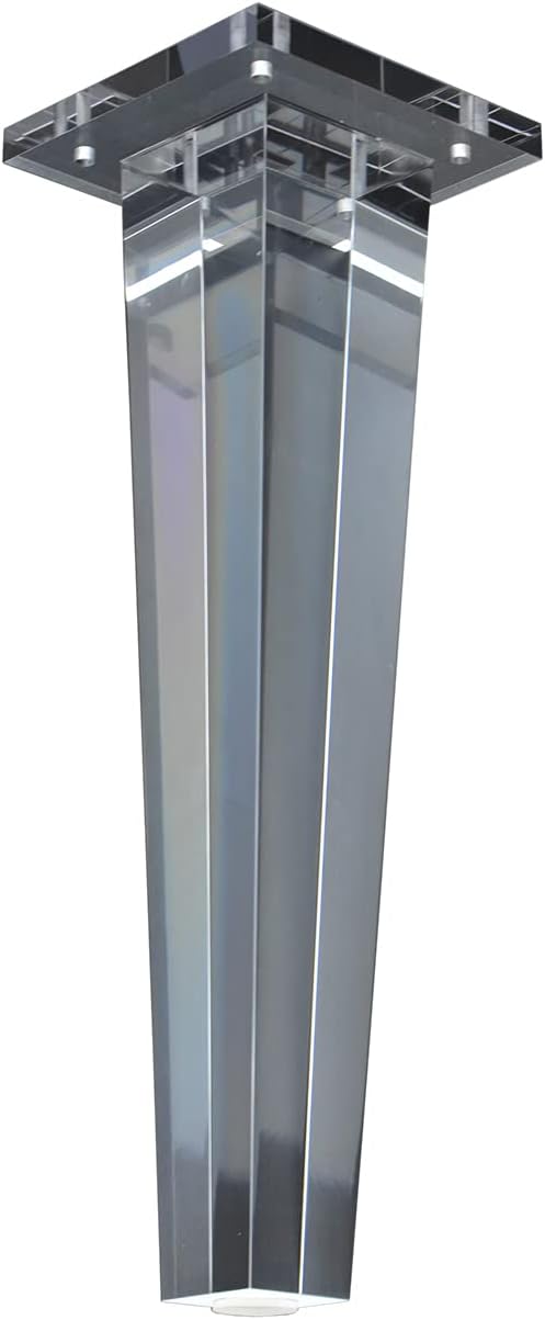 12' H Tapered Acrylic Lucite Square Furniture Legs for Sofa, Cabinet, ET Center Vanity, 4PC Set
