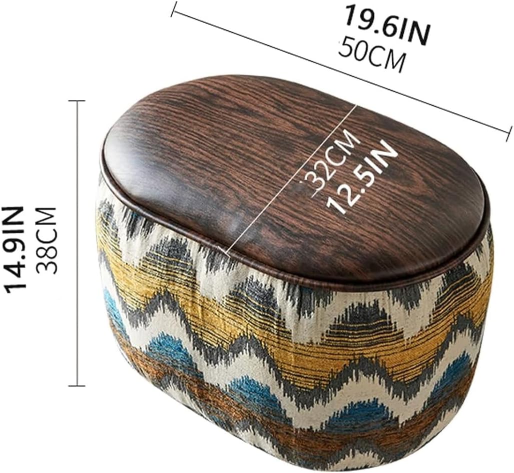 Footstool Entrance Shoe Bench Modern Oval Small Bench Makeup Vanity Stool for Living Room, Bedroom,Hallway Creative Stool Lounge