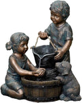 Maykoosh 2 Kids & Dog Water Fountain Durable Polyresin Outdoor/Indoor Dcor, Electric Pump, 1015 Gal Capacity, 17ft Cord, 21.9' Tall