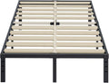 ZIYOO California King Bed Frame 16 inch Tall, 3 Inches Wide Wood Slats with 3500 Pounds Support, No Box Spring Needed for Foam Mattress, Underbed Storage Space, Easy Assembly, Noise Free