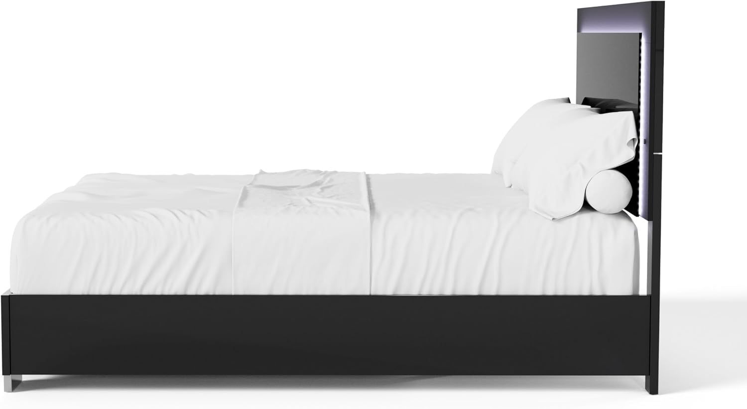 Furniture of America Alistair Modern Wood 6-Piece Bedroom Collection with Bed Frame, Chest, 2-Drawer Nightstands and 6-Drawer Dresser with Mirror, Box Spring Required, Black, Queen