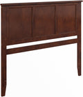 AFI, Madison Queen Solid Wood Panel Headboard, Walnut