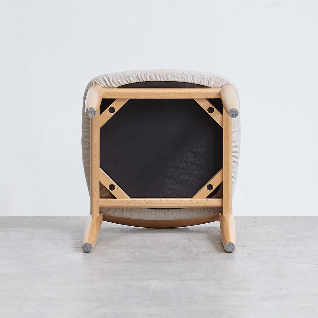 Natural Wood Stool Vanity Bench Square Vanity Chair with Cushioned Seat, Sofa Stool Makup Stool Rest Stool Piano Bench for Clothes Shop,Living Room, Porch, Fitting Room Bedroom, Brown