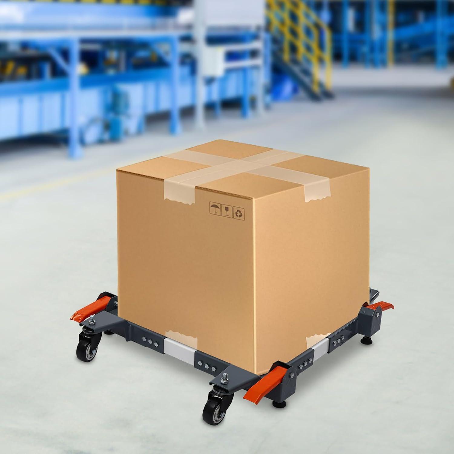 Mobile Base Universal, Heavy Duty Universal Mobile Base with 4 Universal Wheels, Mobile Base Industrial Strength Rolling Mobile for Shop Equipment up to 1500Lbs, 47.7 * 35.9 * 5.9 in