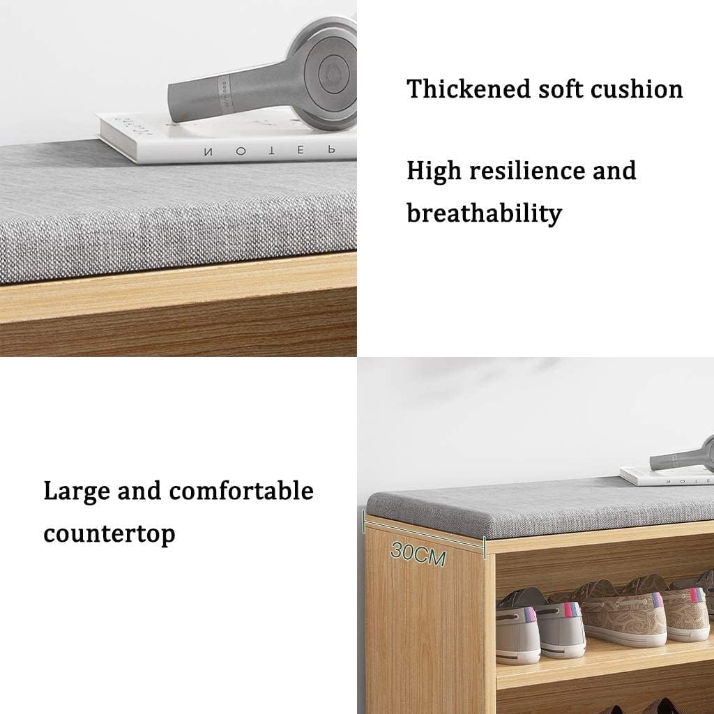 Entryway Shoe Bench Storage Bench End of Bed Bench Shoe Bench Rack with Seat Porch Corner, Small Shoe Changing Stool Home Bedroom Multifunctional Double-Layer Storage Shoe Cabinet (Size : 4