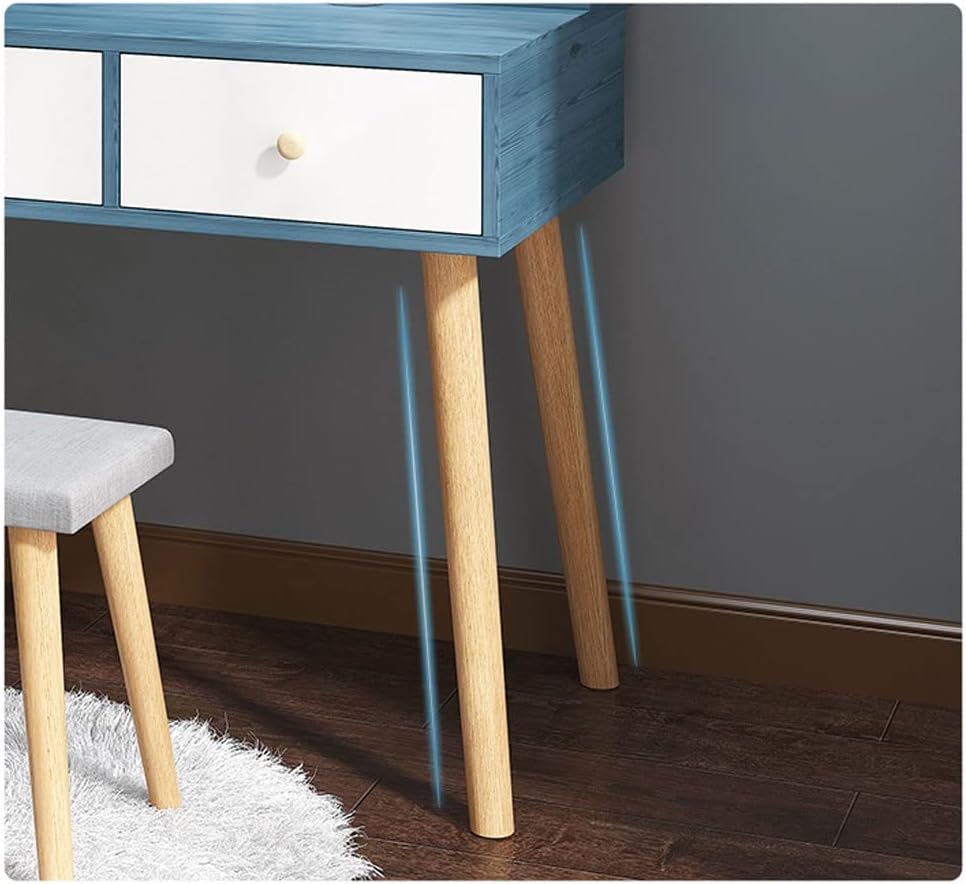 Vanity Benches Vanity Table Set with Brightness Adjustable Touch Screen Dimming Mirror, with 3 Large Drawers, with Display Stand Ladies Or Girls Dresser (Color : A, Size : 91x41x114 cm)