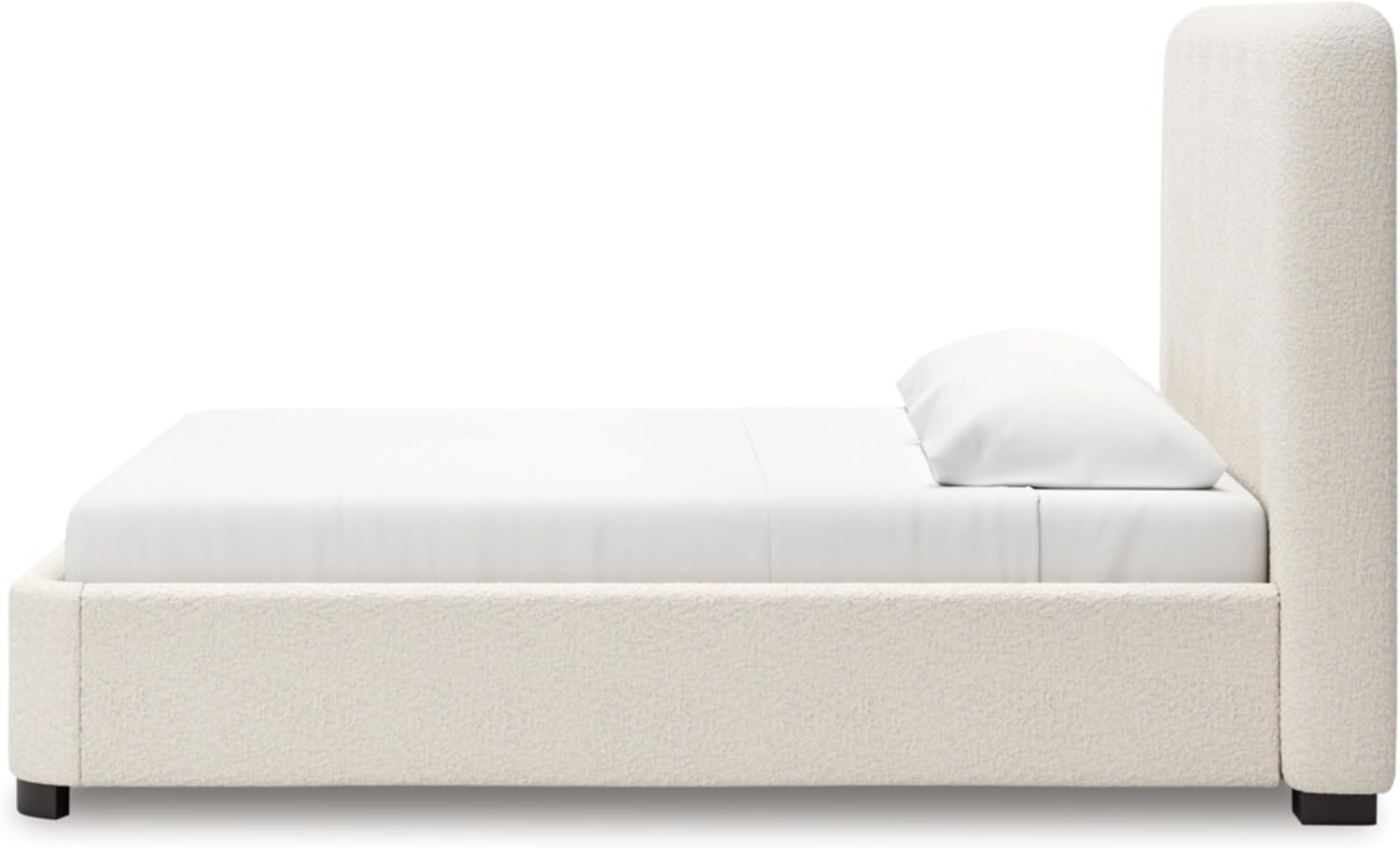Signature Design by Ashley Whittgate Casual Stain Resistant King Upholstered Panel Bed, Solid Wood Blocking and Reinforced Side Rails for Added Strength, Foundation or Box Spring Needed, Beige