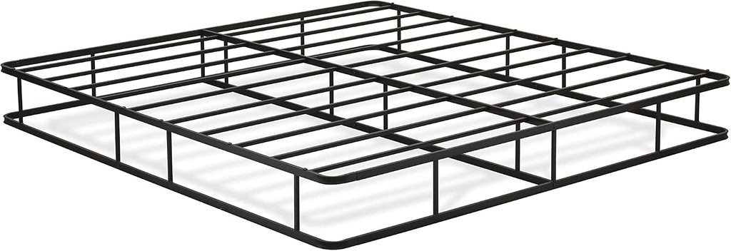 EAST WEST FURNITURE - DHKBBLK - Dothan Metal King Bed Frame with Magnificent Design Headboard and Footboard - Premium Metal Frame in Powder Coating Black