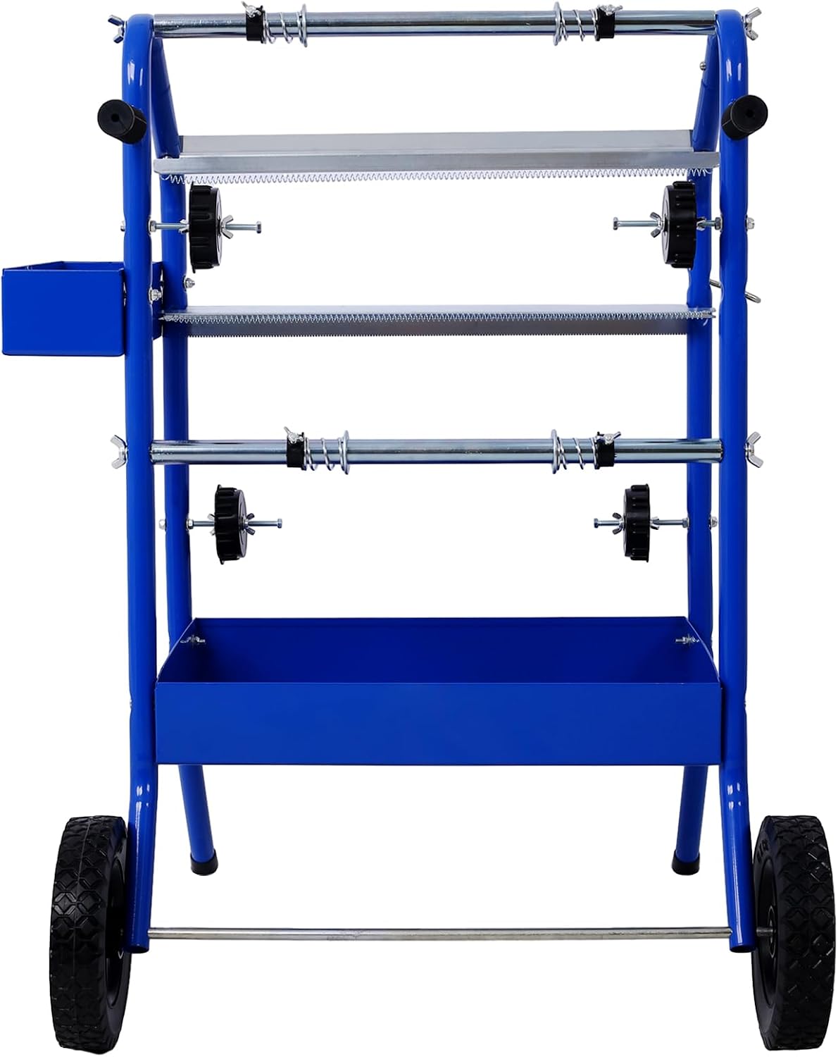 Mobile Masking Paper Dispenser for Automotive Paint Shops - Professional 18-Inch Multi-Roll Cart with Storage Trays & Cutting System - Heavy-Duty Workshop Organizer for Spray Painting Tools &
