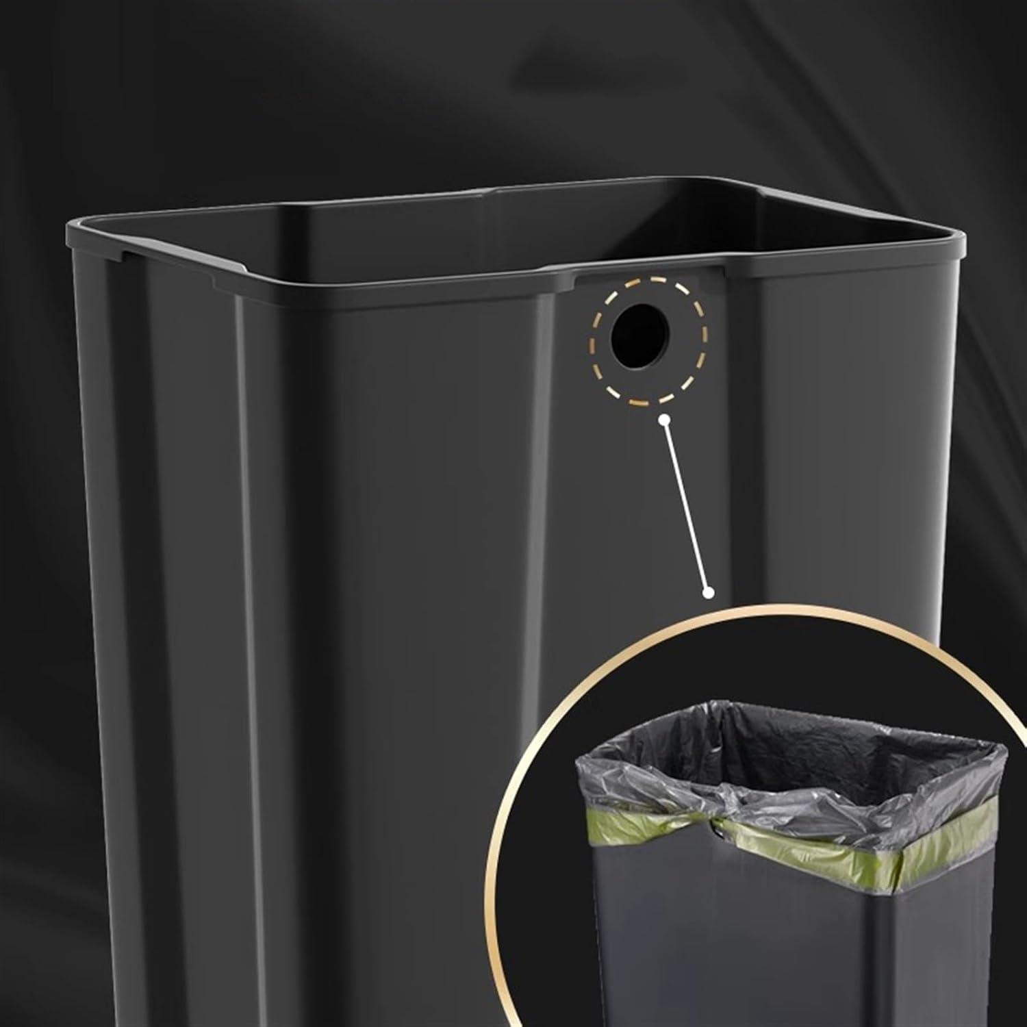 Stylish Modern Luxury Stainless Steel Trash Can with Soft Close Lid Step Pedal and Inner Bucket Ideal for Home Office and Bathroom Large Size Brown Leather Outer Layer