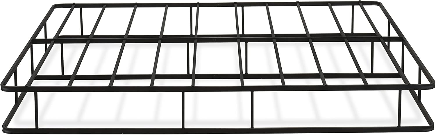 EAST WEST FURNITURE - DHKBBLK - Dothan Metal King Bed Frame with Magnificent Design Headboard and Footboard - Premium Metal Frame in Powder Coating Black