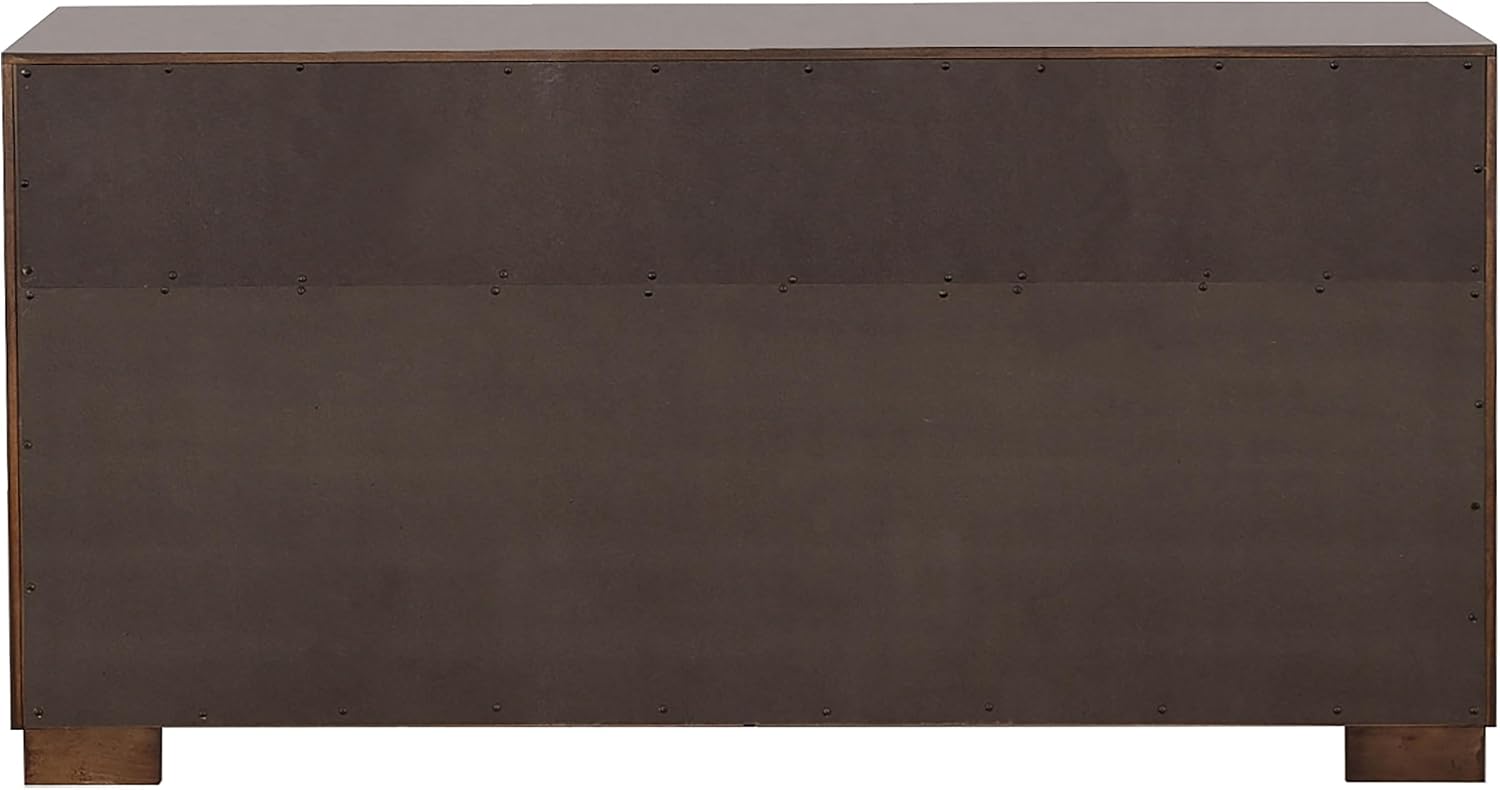 Coaster Home Furnishings Jessica Contemporary 4-Piece Bedroom Set Eastern King Size LED Storage Bookcase Bed Frame 47-inch Headboard Cappuccino 200719KE-S4
