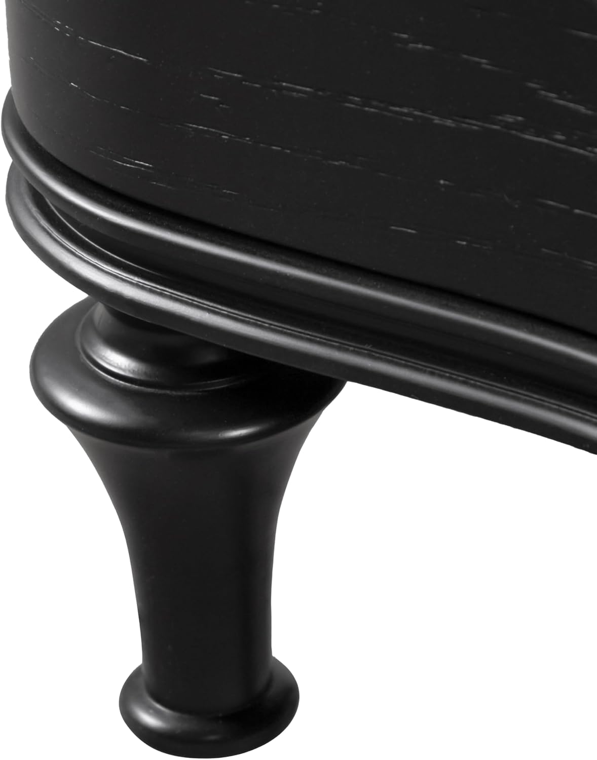Furniture of America Seabliss Glam Solid Wood 3-Piece Bedroom Collection with Bed Frame and 3-Drawer Nightstands Set of 2, Box Spring Required, Black, Queen