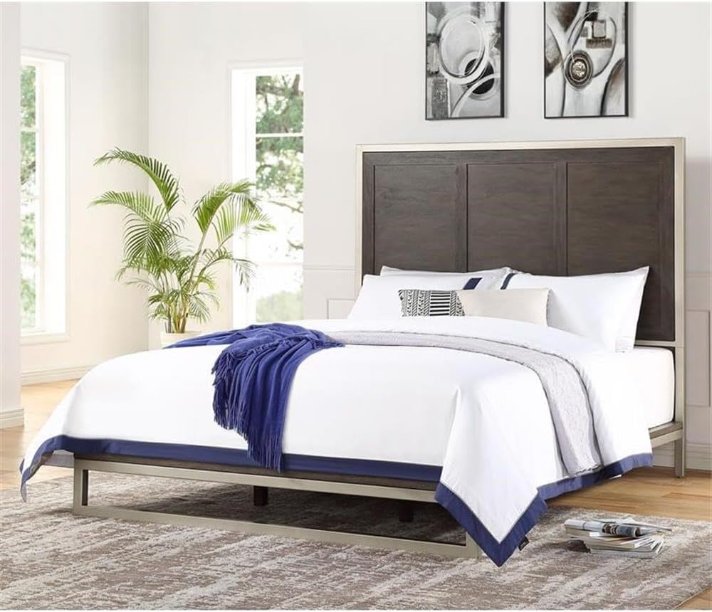 Steve Silver Broomfield Walnut King Engineered Wood 6-Piece Bedroom Set