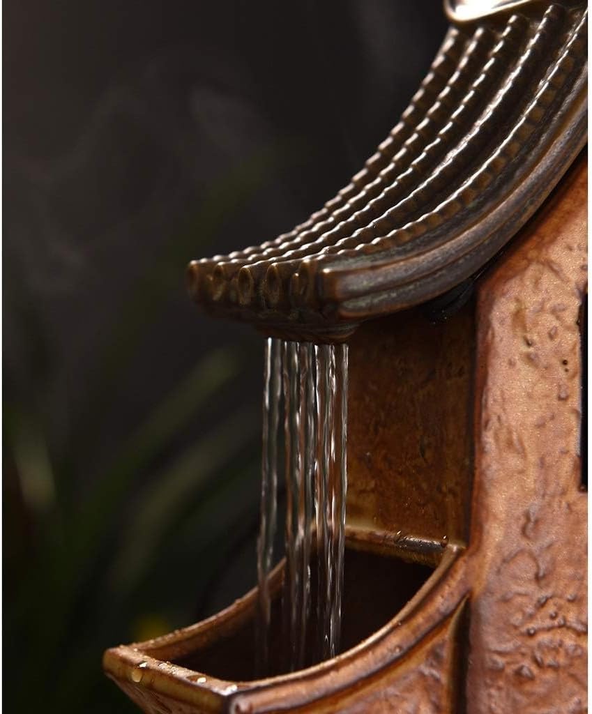 Small Indoor Water Fountain Water Features Outdoor Tabletop Fountain Indoor Tabletop Home Decoration Fountain with Pedestal Zen Decoration