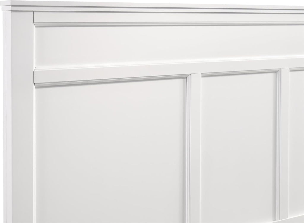 New Classic Andover 4-Piece Wood King Bedroom Set with Nightstand in White
