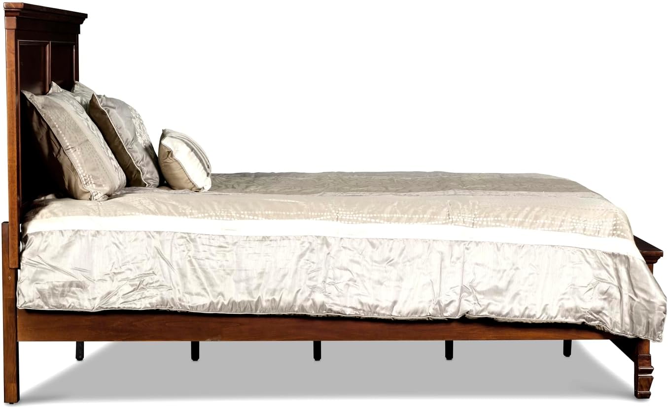 New Classic Furniture Tamarack Wood Queen Bed, Brown Cherry