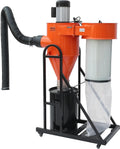 VEVOR 2 HP Dust Collector, 1167 CFM, Portable Vortex Dust Collector, with 39 Gallon Collection Bag and Mobile Base, 120V, 3400 RPM, 3μm Canister Filter Kit, for Woodworking Dust Collection System