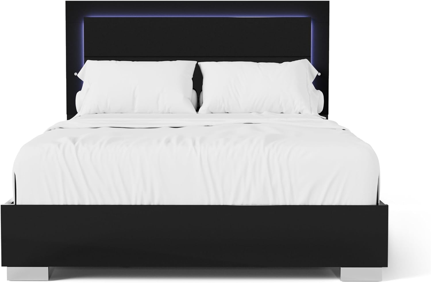 Furniture of America Alistair Modern Wood 6-Piece Bedroom Collection with Bed Frame, Chest, 2-Drawer Nightstands and 6-Drawer Dresser with Mirror, Box Spring Required, Black, Queen