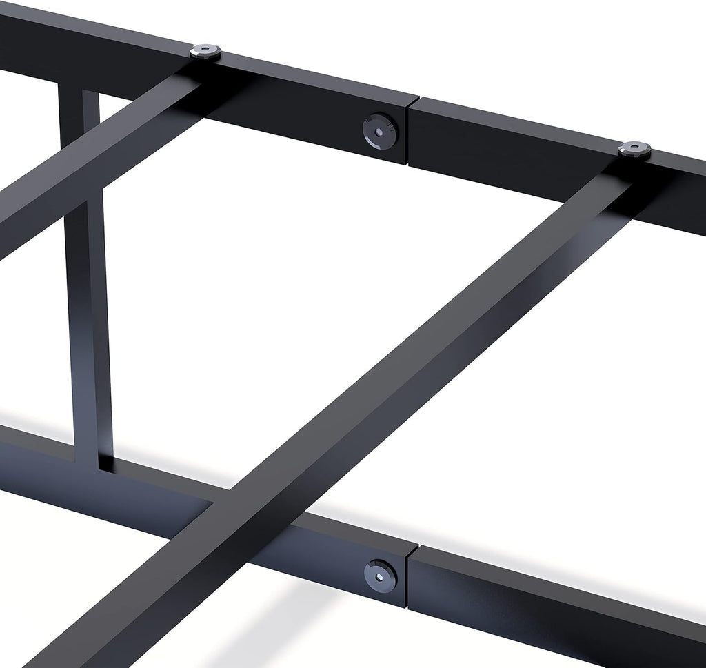 East West Furniture Dothan Traditional Metal Twin Bed Frame in Black
