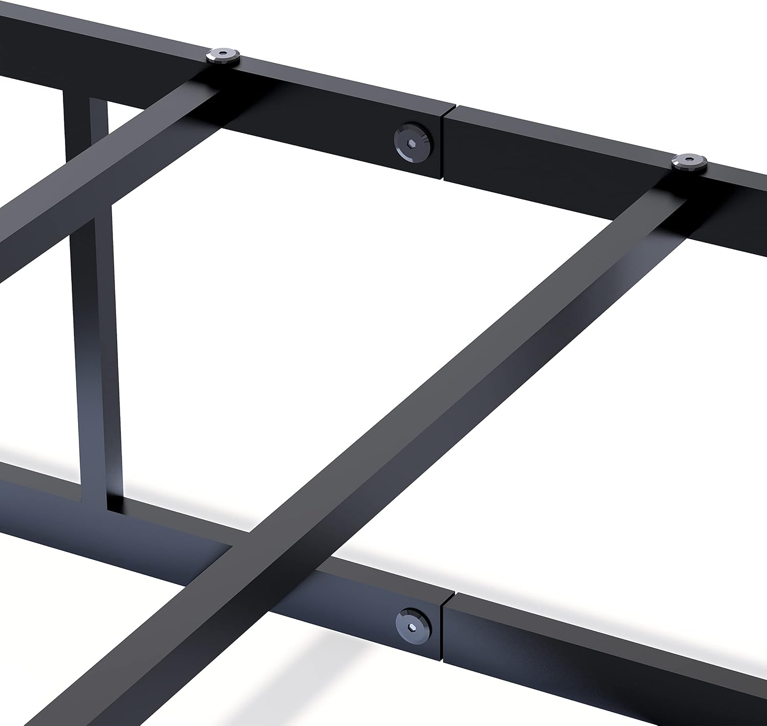 East West Furniture Dothan Traditional Metal Twin Bed Frame in Black