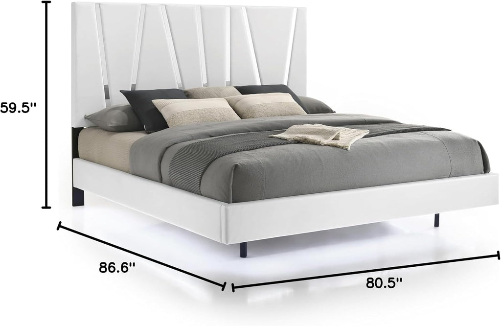 New Classic Furniture Europa Wood King Bed, White
