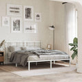 Metal Bed Frame with Headboard White Queen Size Platform Bed Frame Steel Construction 59.1'x78.7' Sturdy Bedframe with Underbed Storage for Bedroom Furniture