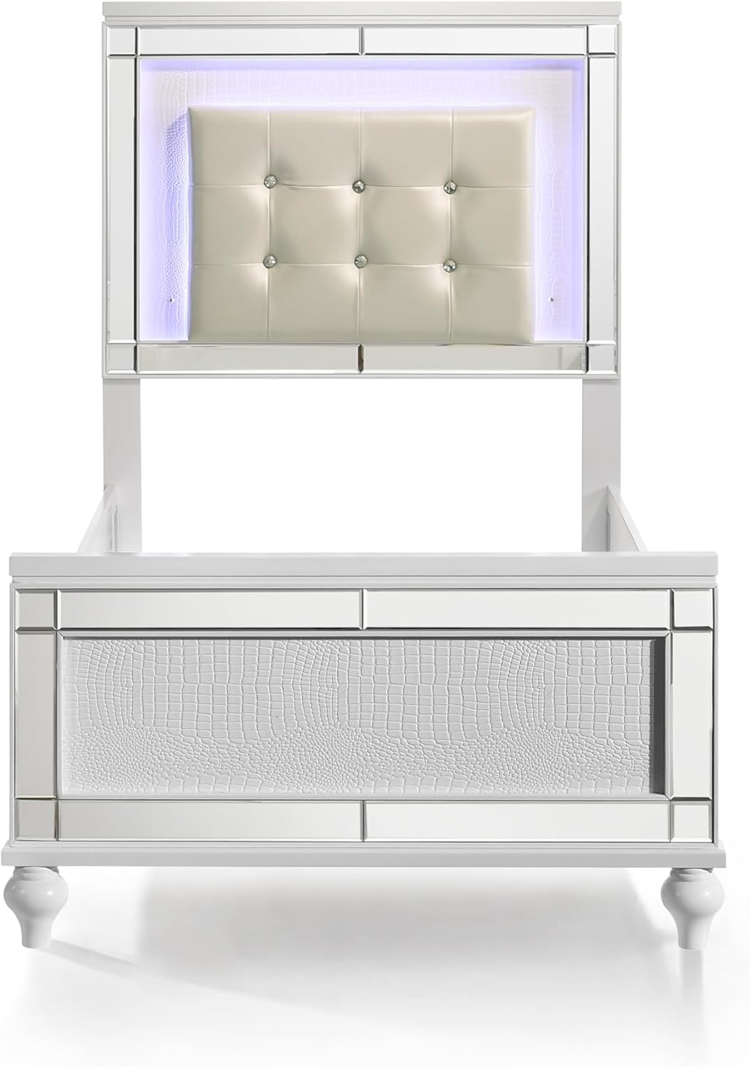 New Classic Furniture Valentino Wood Twin Bed, White