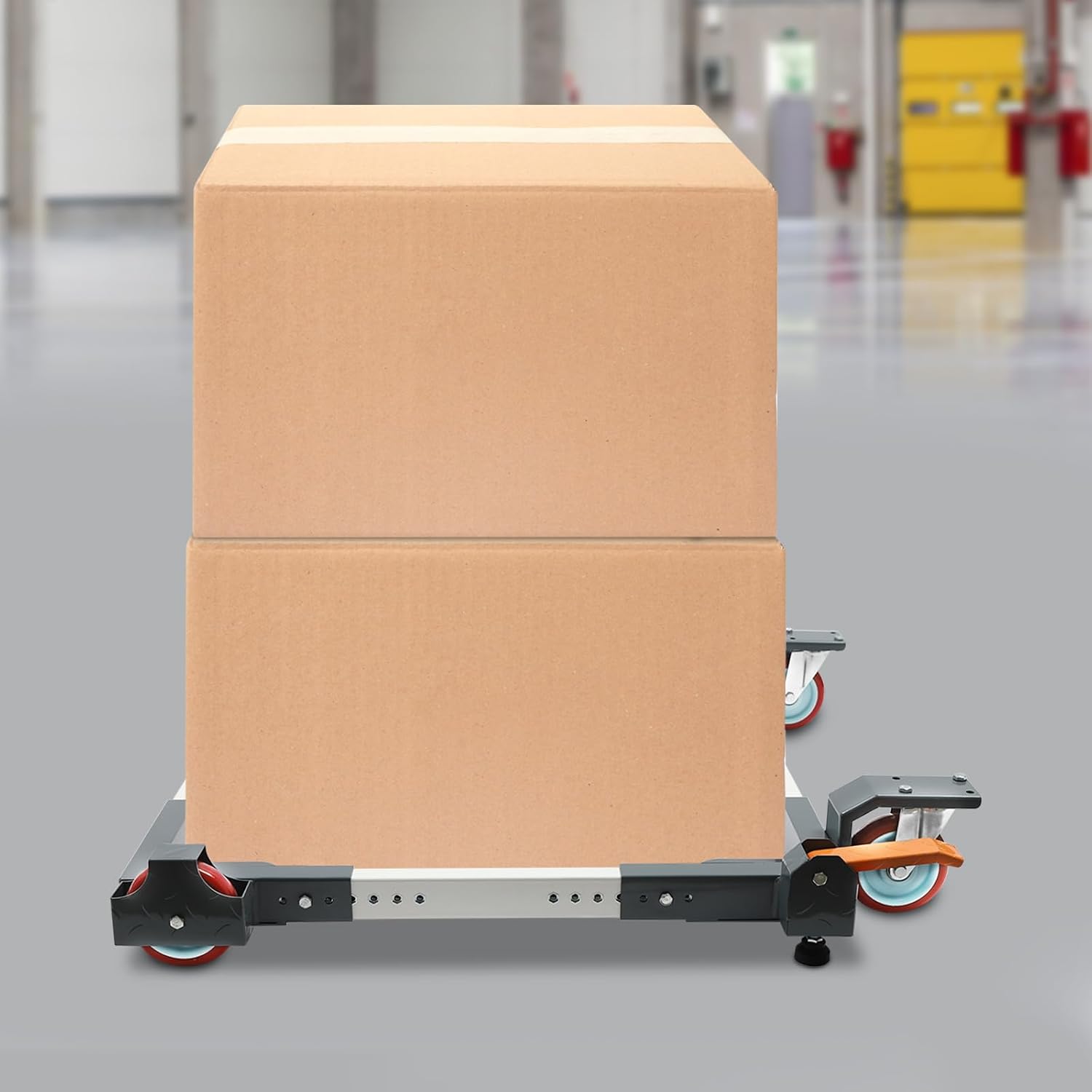 Universal Mobile Base, 1500Lbs Load Capacity Adjustable Mobile Base for Small Mechanical Equipment (5'Castors-2 Fixed Casters)