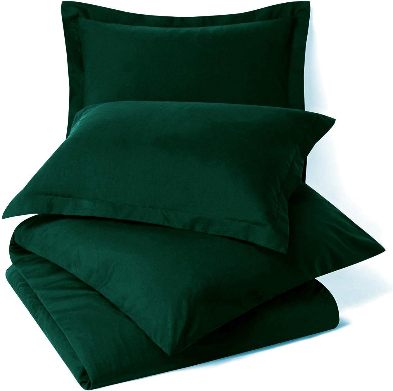 5 Piece Bed in a Bag Set 100% Egyptian Cotton 600 Thread Count Duvet Cover Pillow Shams & Fitted Sheet with Extra Deep Pocket Soft Bedding(Full Size, Teal)