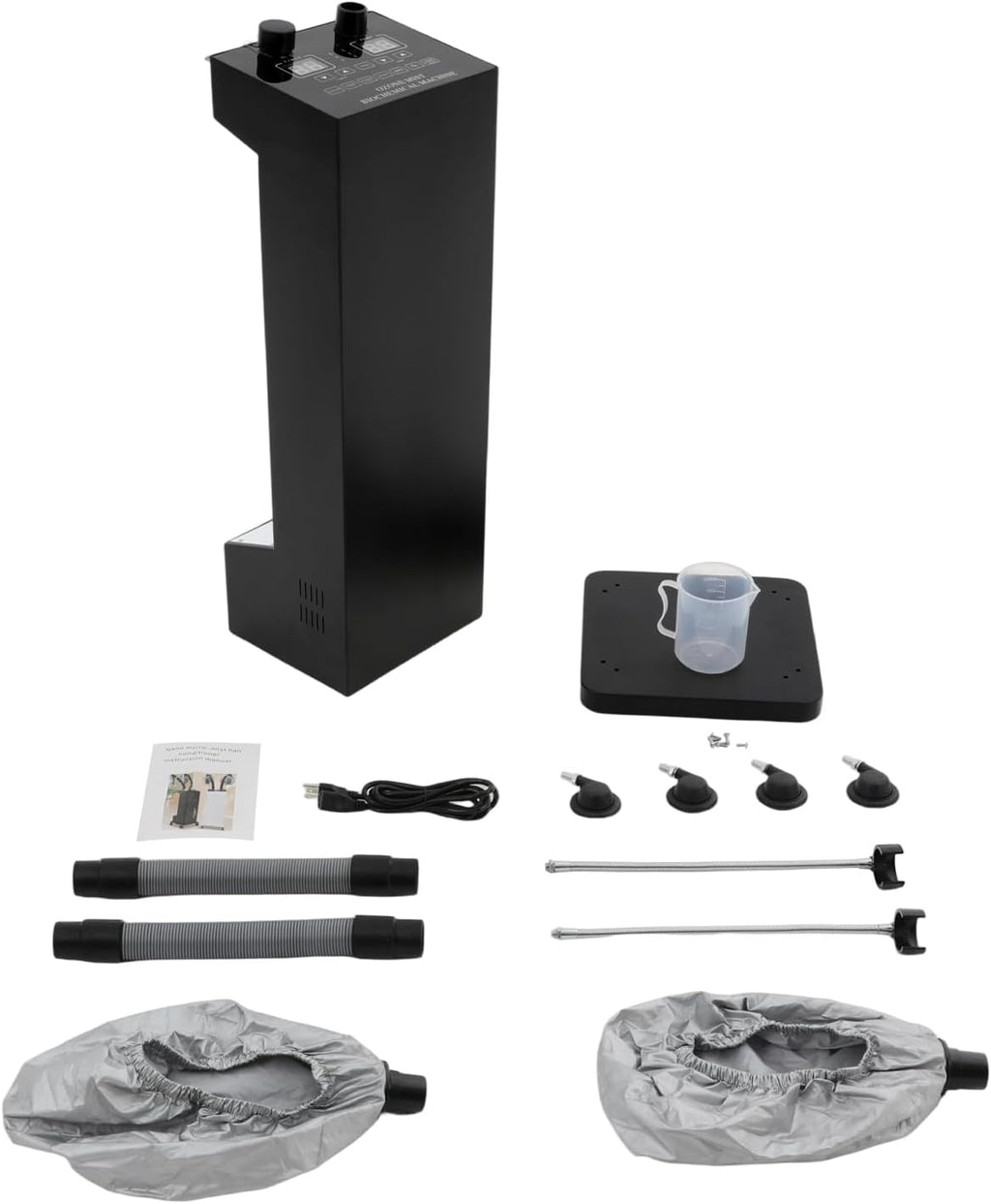 TFCFL 650W Professional Hair Steamer with Nano Mist, 5 Modes (Color/Care/SPA), Adjustable Timer & Temp, 0.32gal Tank & Mobility Base - for Salon & Home Deep Conditioning Treatments (Black)