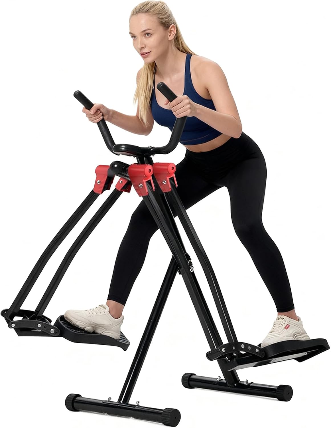 Air Walk Elliptical Glider Machine,Ellipse Home Cross-Training Arm/Leg Cardio Workout Machine for Senior & Adult,Side Sway Action 360 Motion Full-Body Exerciser for Home Gym