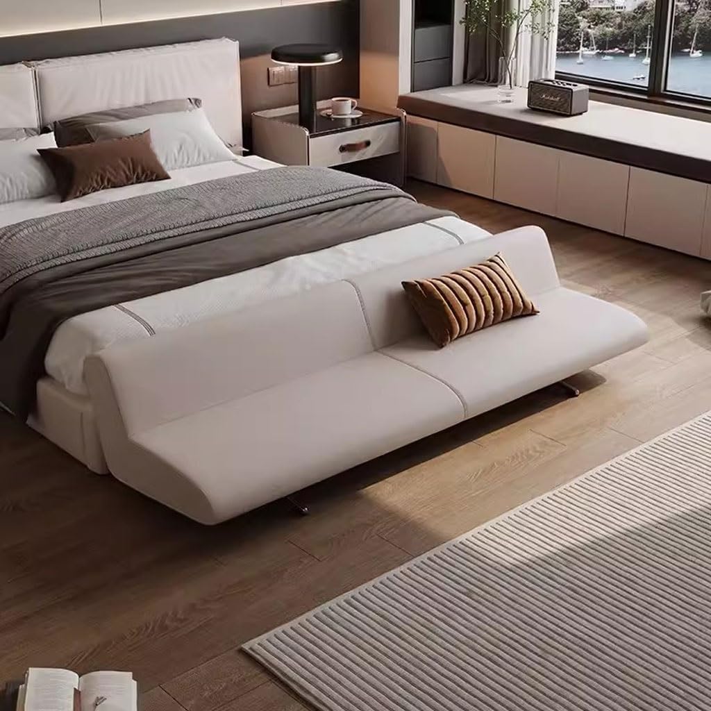 Bedroom End of Bed Bench Italian Light Luxury Bedroom Bedside Stool Sofa Home Stylish Simple Shoe Bench Ottoman Foot Rest Couch Long Bench(A,150X55X50CM)