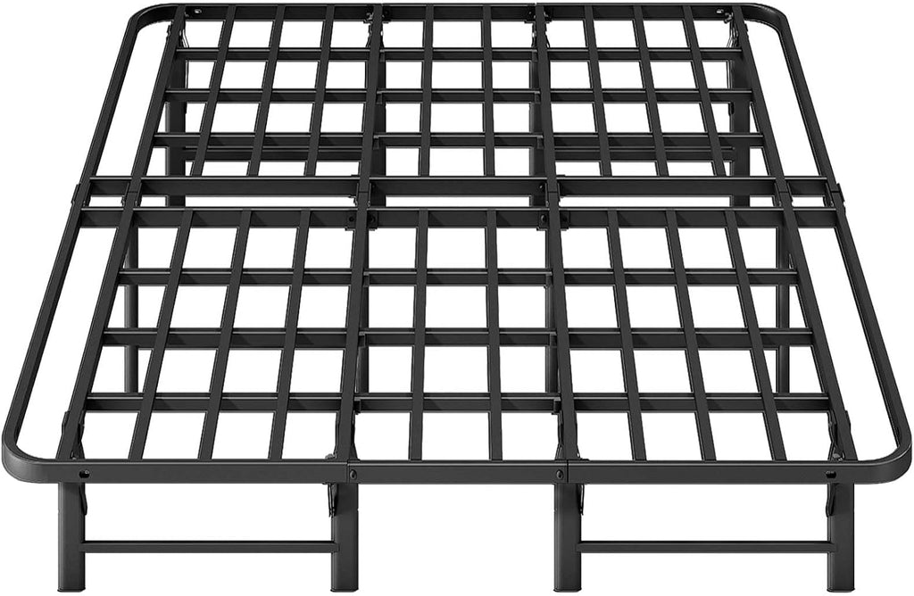 ZIYOO Heavy Duty California King Folding Bed Frames 16' High Mattress Foundation, Metal Platform Cal King Bed Frame, No Box Spring Needed, Easy Assembly, Noise Free-Black