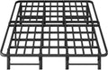 ZIYOO Heavy Duty California King Folding Bed Frames 16' High Mattress Foundation, Metal Platform Cal King Bed Frame, No Box Spring Needed, Easy Assembly, Noise Free-Black
