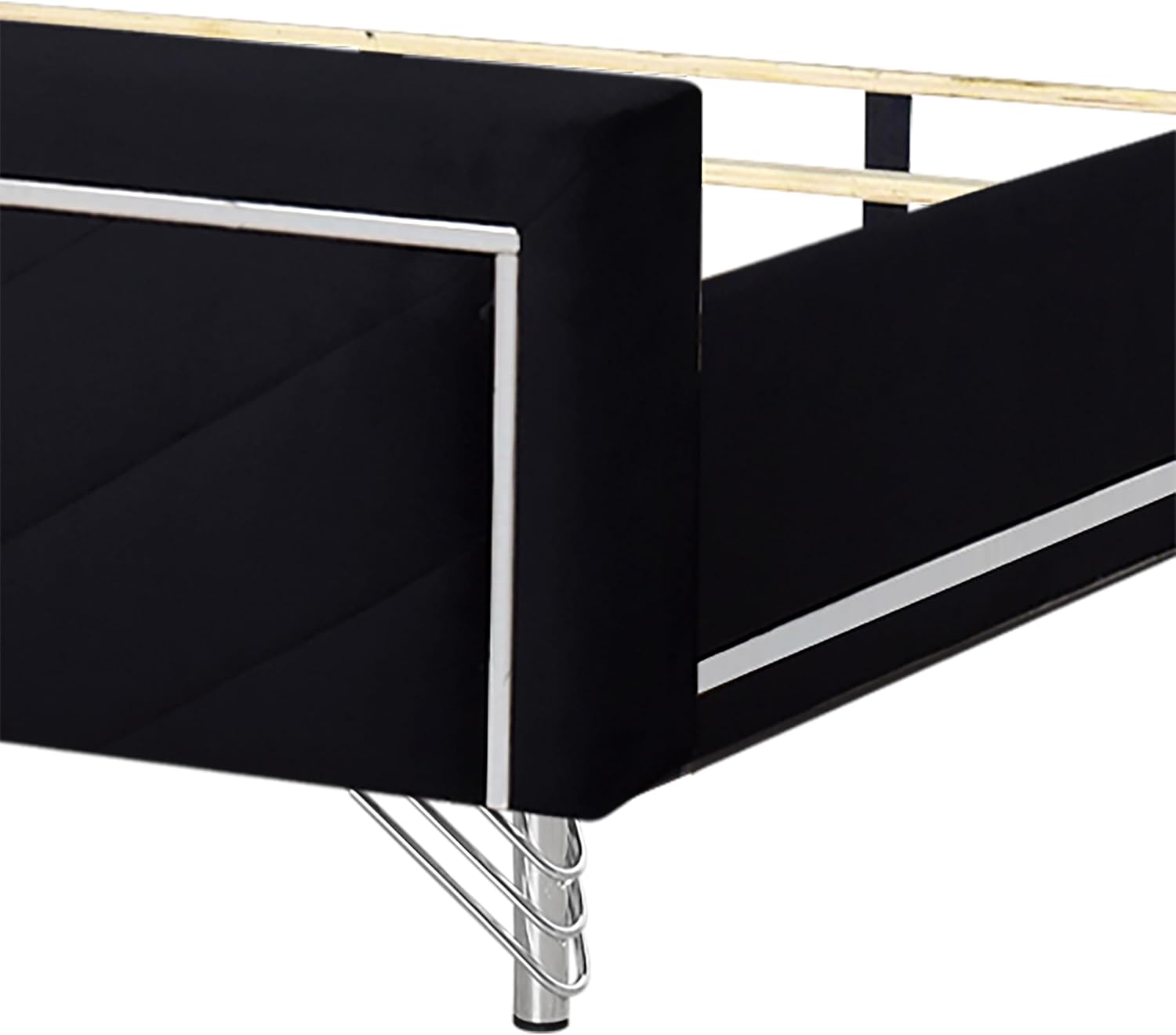 New Classic Furniture Ava 4-Piece Wood Queen Bedroom Set with Nightstand, Ebony Black