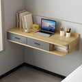 Floating Writing Desk with Storage Drawers Wall-Mounted Computer Table Hanging Corner Vanity Table Rounded Corners for Bedroom Long Lasting