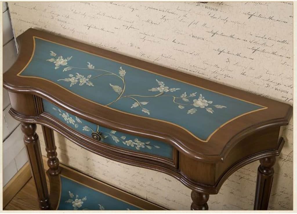 Vanity Benches Entrance Table Retro Entry Table Living Room Side Table Bedroom Small Dressing Table Women's Vanity Table (Color : A)
