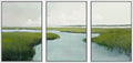 SIGNWIN Framed Canvas Print Wall Art Set Serene Marshland with Green Wetlands and Tranquil Water Illustrations Modern Art Decorative Rustic Zen for Living Room, Bedroom, Office - 16'x24'x3 White