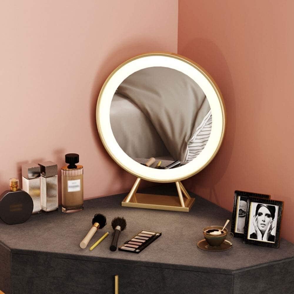 Vanity Benches Corner Dressing Table Gray Dressing Table with Mirrors and Drawers Vanity Table, Solid Wood Triangle Makeup Table for Bedroom Girls Dressing Table Suitable for Home, Room