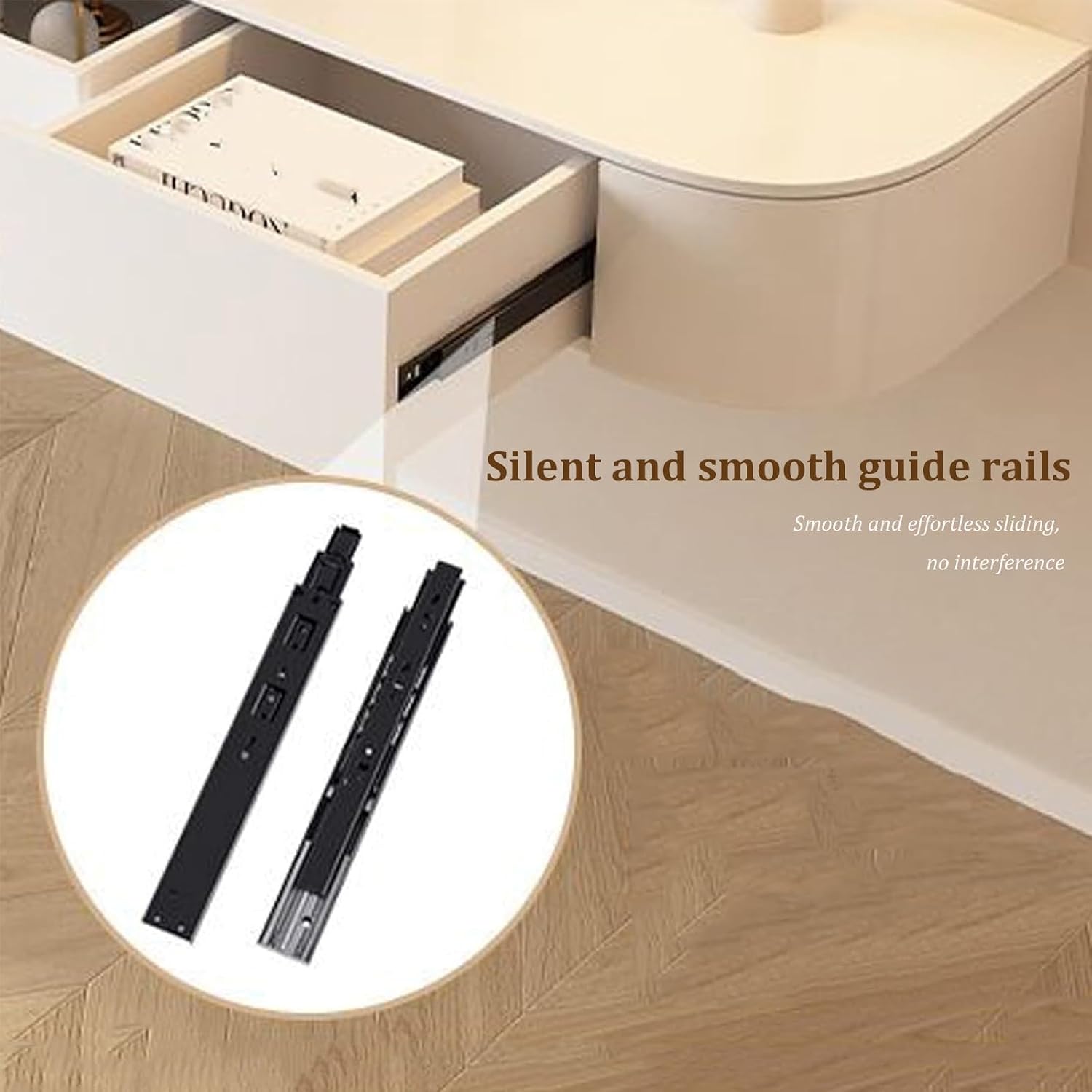 Floating Wall-Mounted Vanity Desk, White Corner Makeup Vanity with Storage, Fully Assembled Space-Saving Dressing Table for Bedroom, Versatile as Desk or Nightstand(Free-Stand)