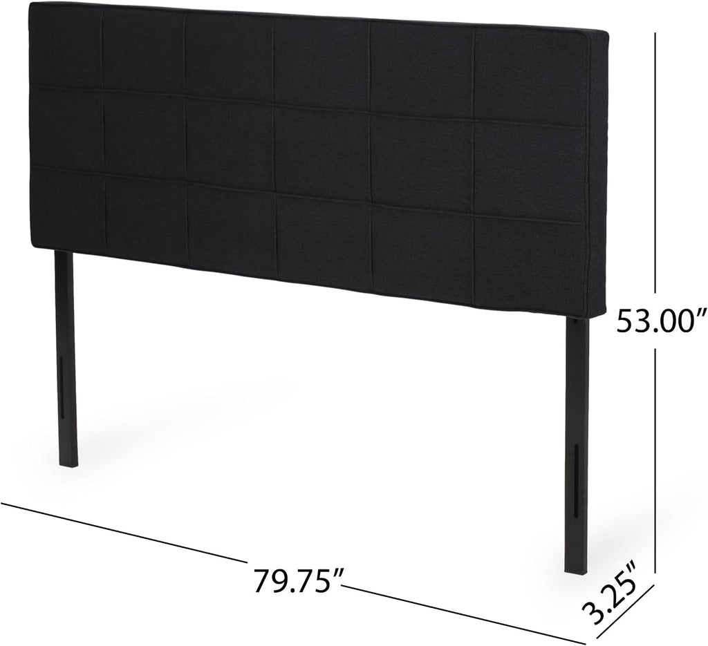 Christopher Knight Home Contemporary Upholstered King/Cal King Headboard, Black